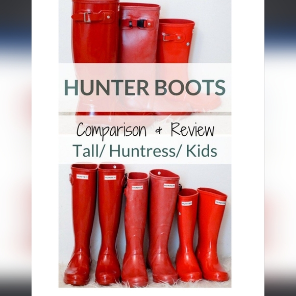 Hunter Red Rain Boots Shoes - Picture 5 of 13